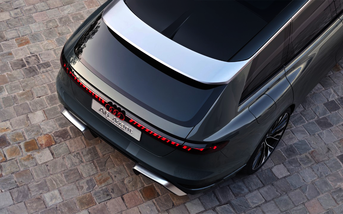Modern design achterkant Audi A6 e-tron