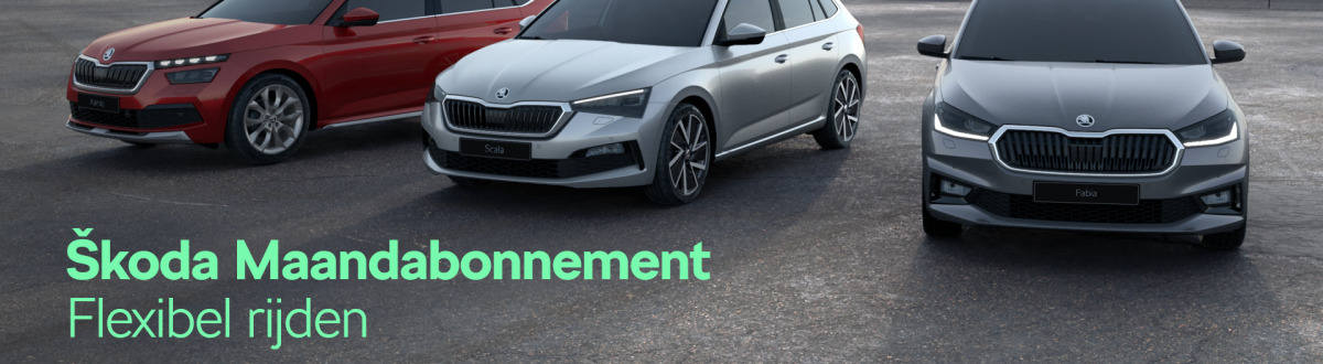 Flexibel rijden met Škoda Maandabonnement