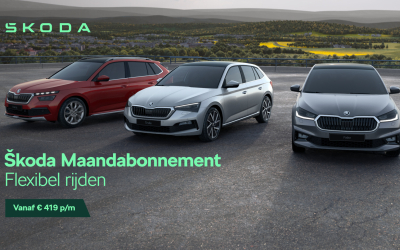 Flexibel rijden met Škoda Maandabonnement